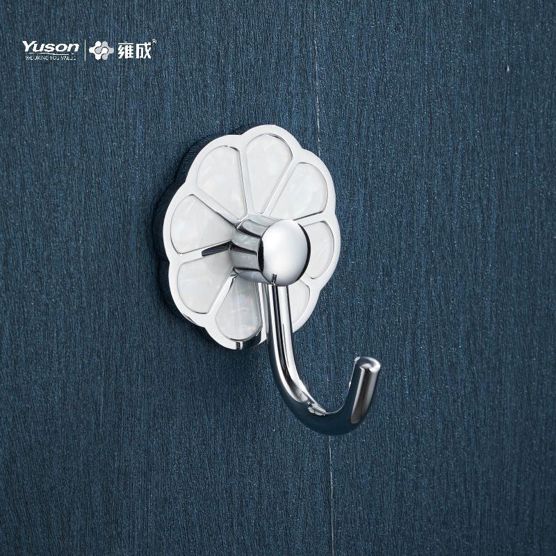 21088 Accessori da bagno Sleek, Porta accappatoio, Gancio porta accappatoio in zinco/ottone/SUS, montato a parete (Serie 21000)