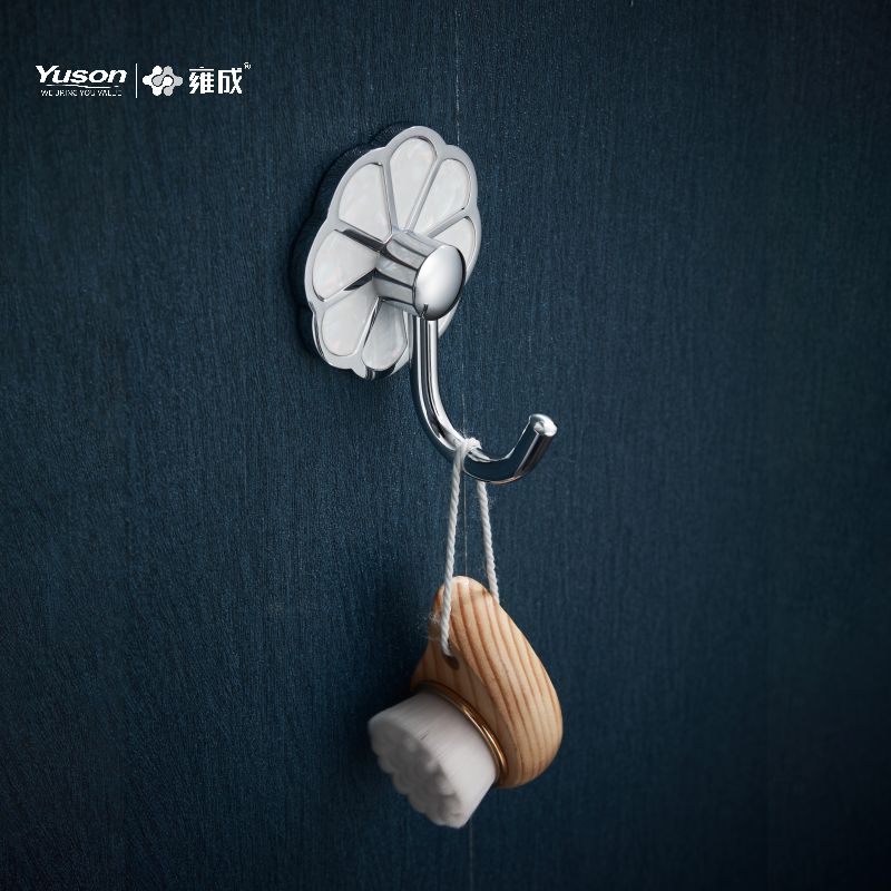 21088 Accessori da bagno Sleek, Porta accappatoio, Gancio porta accappatoio in zinco/ottone/SUS, montato a parete (Serie 21000)