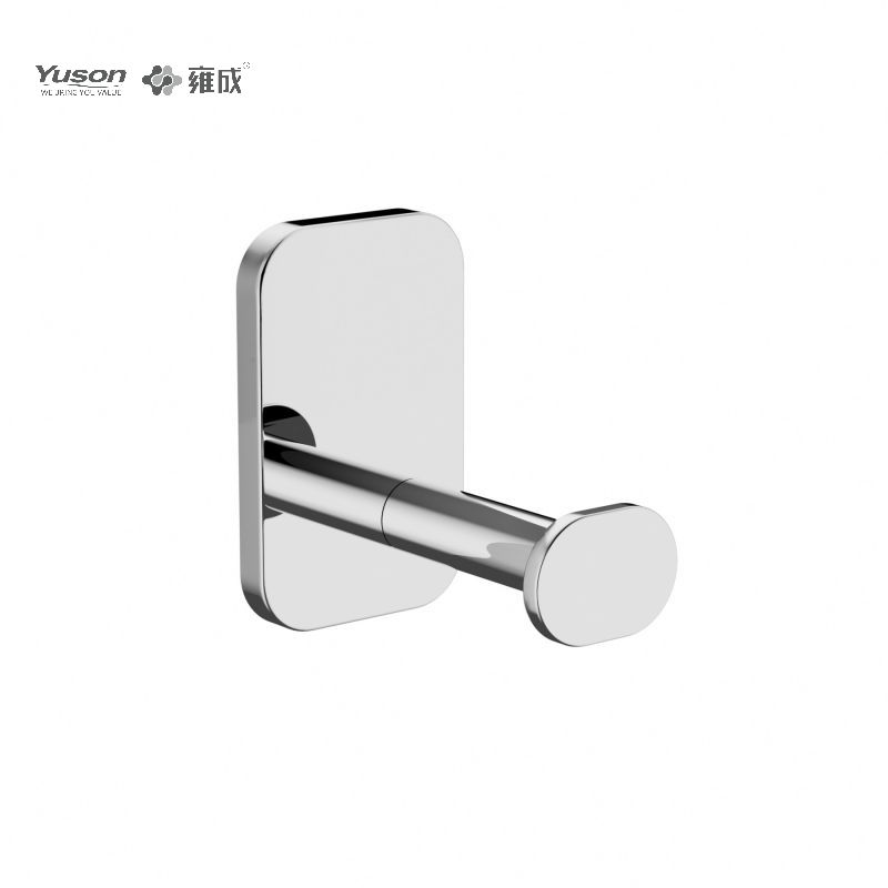 25488 Accessori da bagno Sleek, Porta accappatoio, Gancio porta accappatoio in zinco/ottone/SUS, montato a parete (Serie 25400)