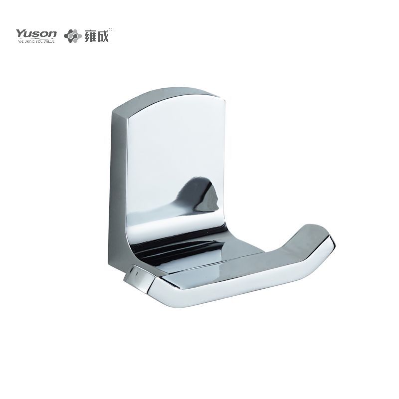 25588 Accessori da bagno Sleek, Porta accappatoio, Gancio porta accappatoio in zinco/ottone/SUS, montato a parete (Serie 25500)