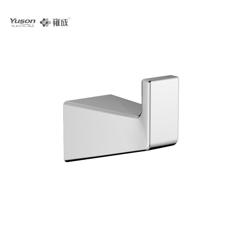 25888 Accessori da bagno Sleek, Porta accappatoio, Gancio porta accappatoio in zinco/ottone/SUS, montato a parete (Serie 25800)