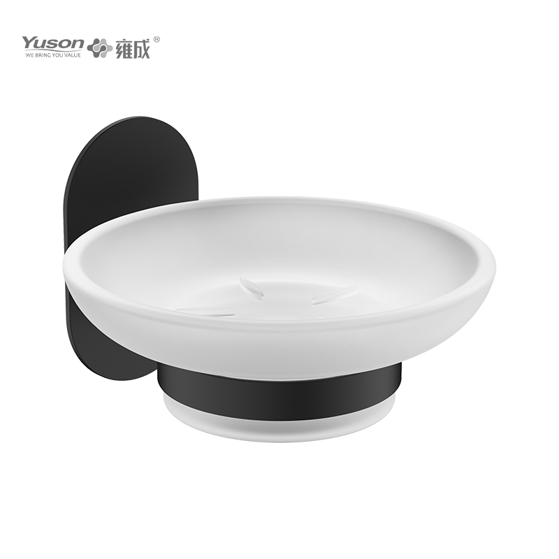 28185 Accessori da bagno eleganti, portasapone, con piatto in vetro, portasapone in zinco/ottone/SUS, montato a parete (serie 28100)